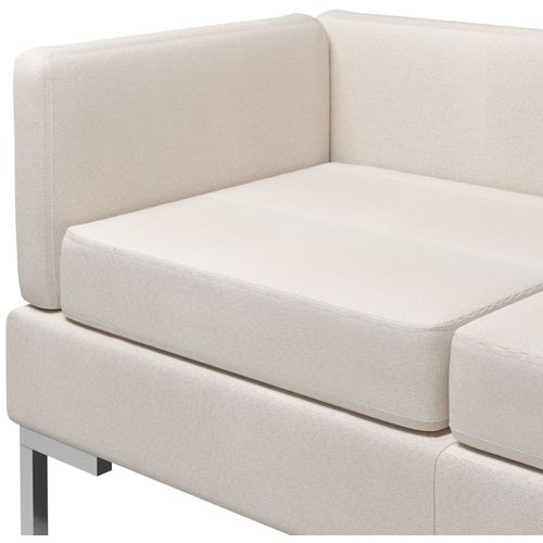 2-dijelni set sofa od tkanine krem slika 6