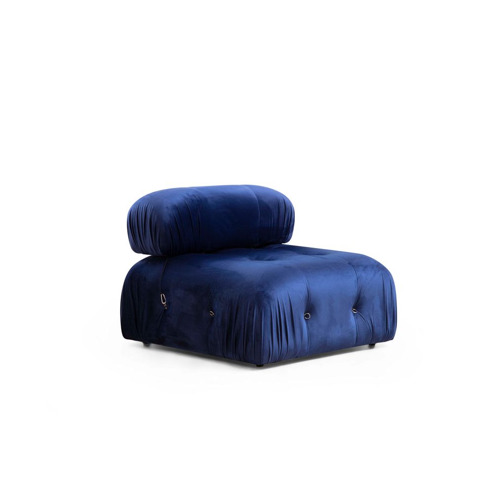 Ugaona Sofa Bubble Velvet Blue L1-O1-1R-PUF slika 3