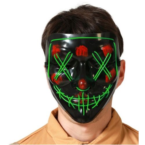 Maska Užas LED Svjetlo Zelena slika 1