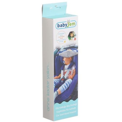 Babyjem Zaštita Za Glavu - (Za Auto Sedište) - Grey/Velvet slika 3