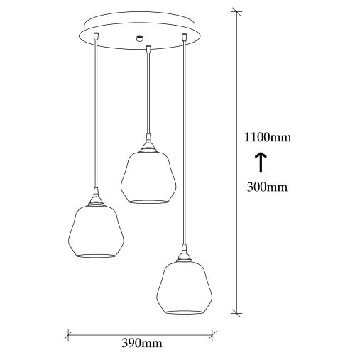 Gold - 031 GoldBlack Chandelier slika 3