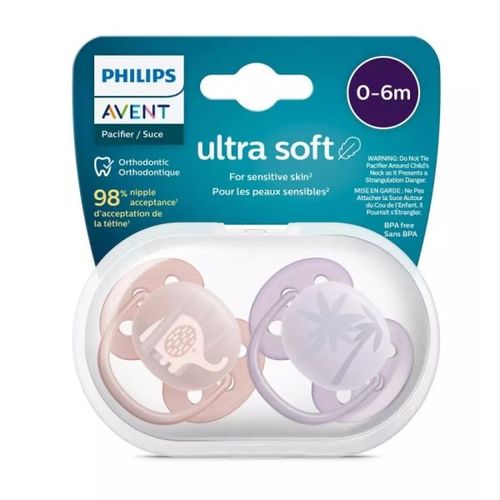 Avent Varalica Ultra Soft 0-6M - Girl (2Kom) slika 4