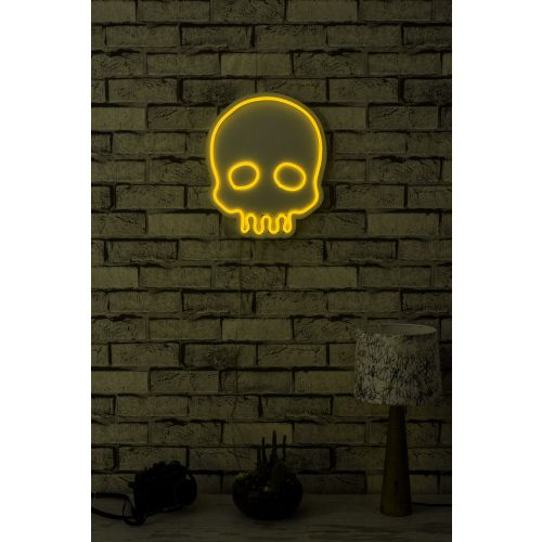 Wallity Ukrasna plastična LED rasvjeta, Skull - Yellow slika 12