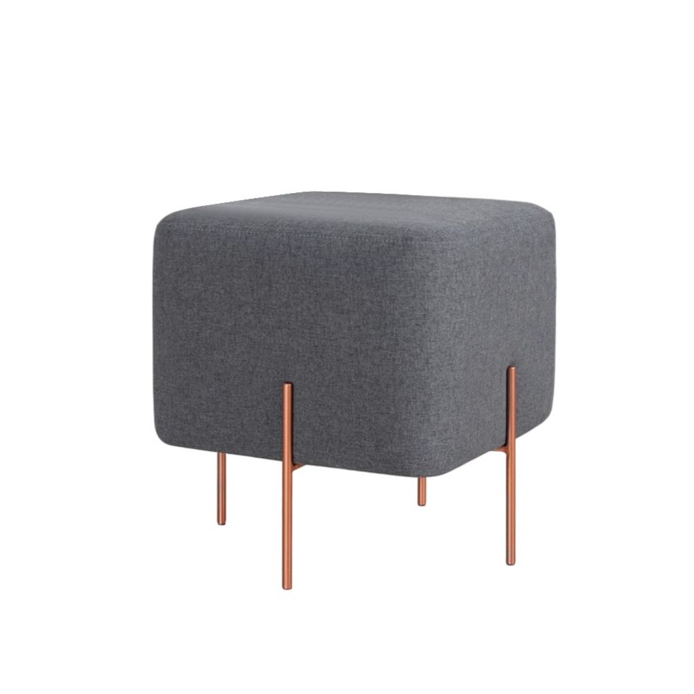 Tamnosivi Puf Copper 59 sa Bakarnim Nogama slika 6