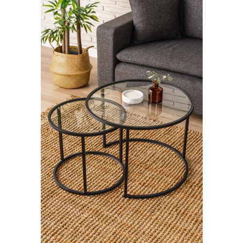 Belarus - Gold 60-42 Black Coffee Table Set slika 1