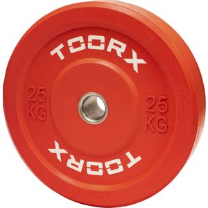 Olimpijski bumper pločati uteg Toorx 25 kg, crveni