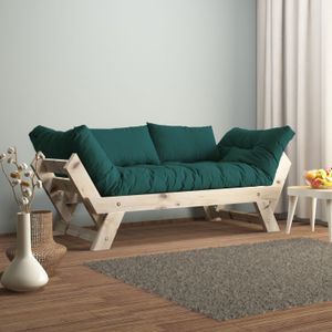 Dvosjed sofa CPT8110-210 - boje: Prirodna, Petrol Zelena i Vrtna