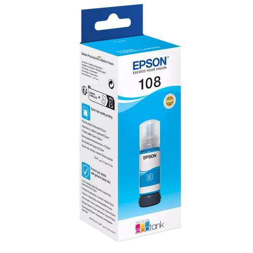 Epson C13T09C24A 108 EcoTank Cyan ink bottle slika 1