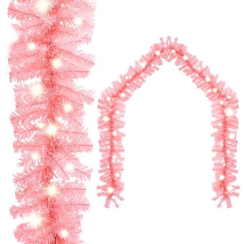 Božićna girlanda s LED svjetlima 5 m ružičasta slika 1