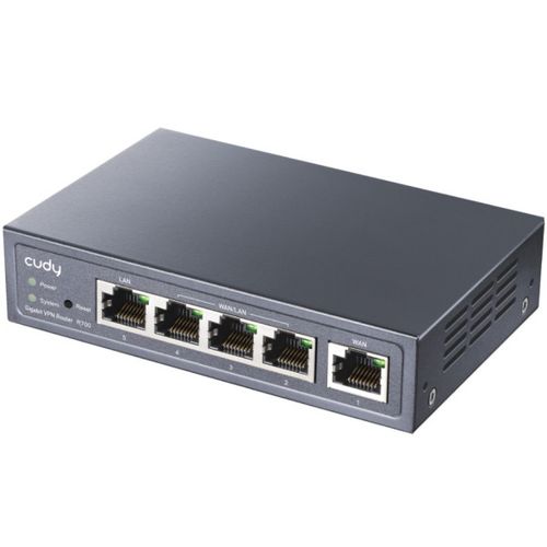 Cudy R700 Gigabit Multi-WAN VPN Router, 1Gbit WAN, 3Gibt LAN/WAN, 1Gbit LAN, 128MB DDR, 16MB NOR Fl slika 3