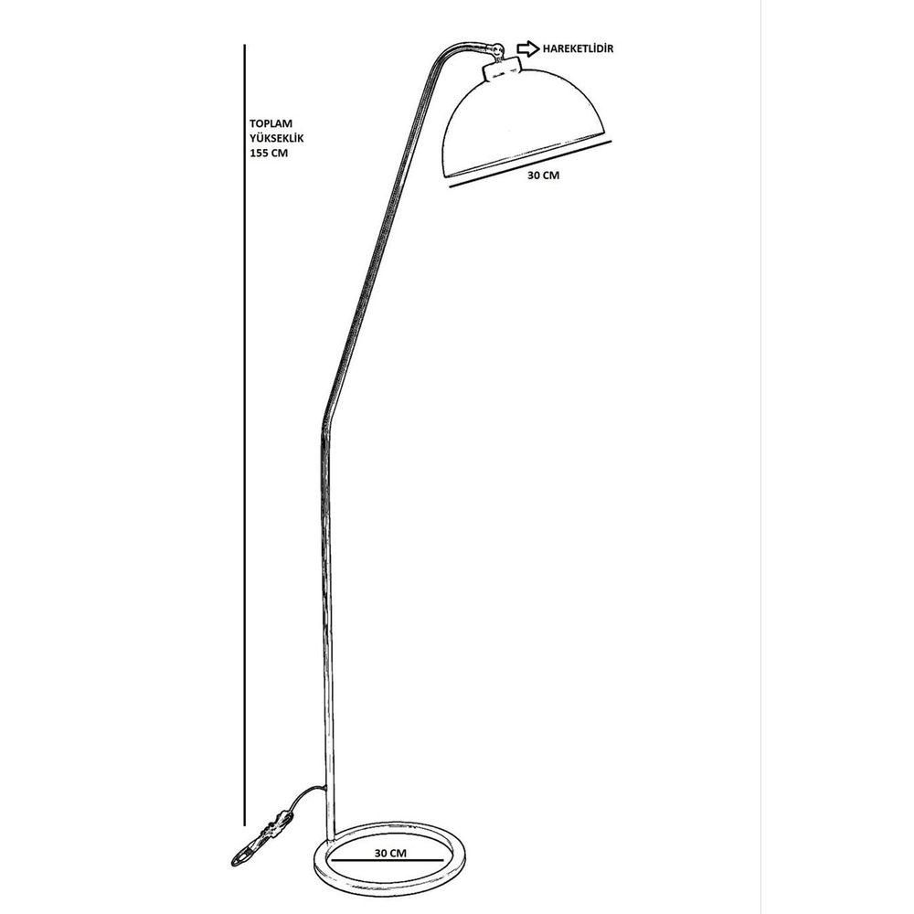 Opviq Podna lampa 343, bijela slika 4