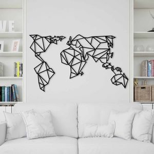 Wallity Metalna zidna dekoracija World Map Metal Decor 4