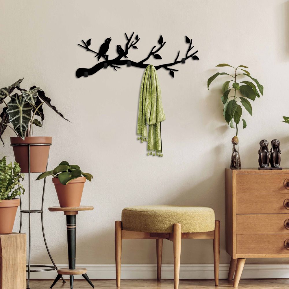 Metal wall hook Escaped Birds, colour: black slika 3