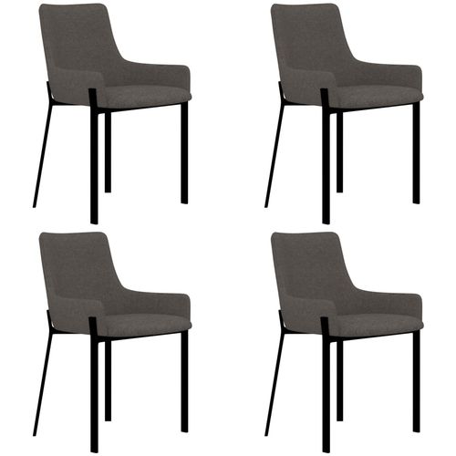 Blagovaonske stolice od tkanine 4 kom smeđe-sive slika 21