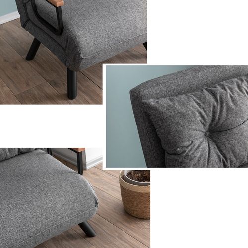 Atelier Del Sofa Sando Single - Light Grey Light Grey 1-Seat Sofa-Bed slika 8
