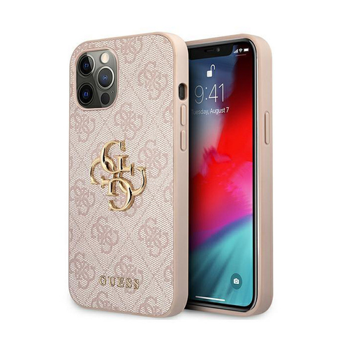 Maska Guess Hc PC 4G Big Metal Logo za iPhone 12 Pro Max 6.7 pink (GUHCP12L4GMGPI) slika 1