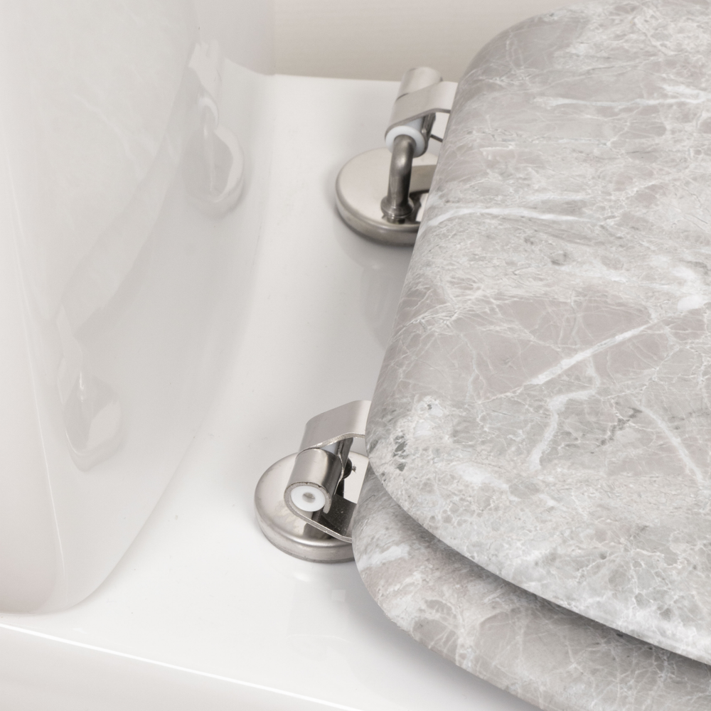 Tendance wc daska mdf sa inox okovima, marbre slika 3