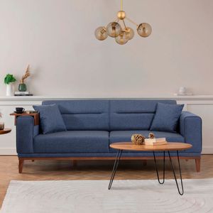 Atelier Del Sofa Liones Tepsili-Dark Blue Dark Blue 3-Seat Sofa-Bed