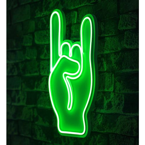 Wallity Ukrasna plastična LED rasvjeta, Rock N Roll Sign - Green slika 8