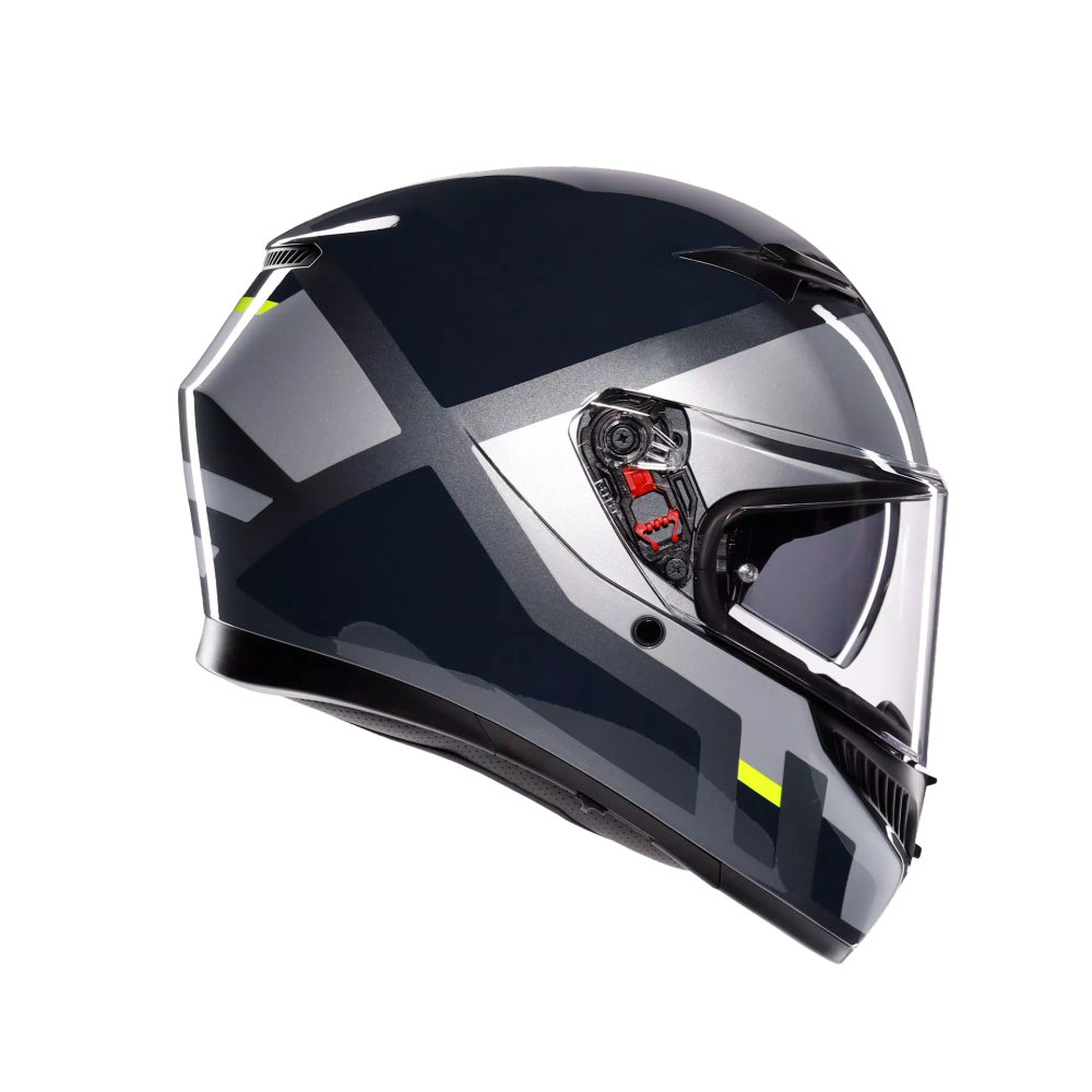 AGV K3 vizir za moto kacigu Shade Grey/Yellow Fluo slika 3