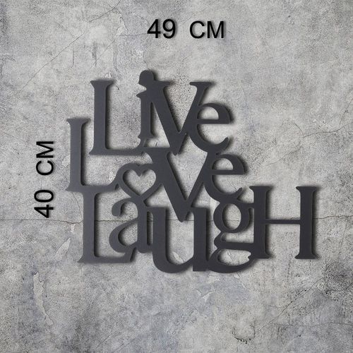 Wallity Metalna zidna dekoracija, Live Love Laugh slika 4