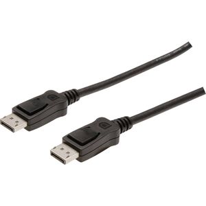 Digitus DisplayPort priključni kabel DisplayPort utikač, DisplayPort utikač 15.00 m crna AK-340100-150-S okrugli, trostruko zaštićen DisplayPort kabel