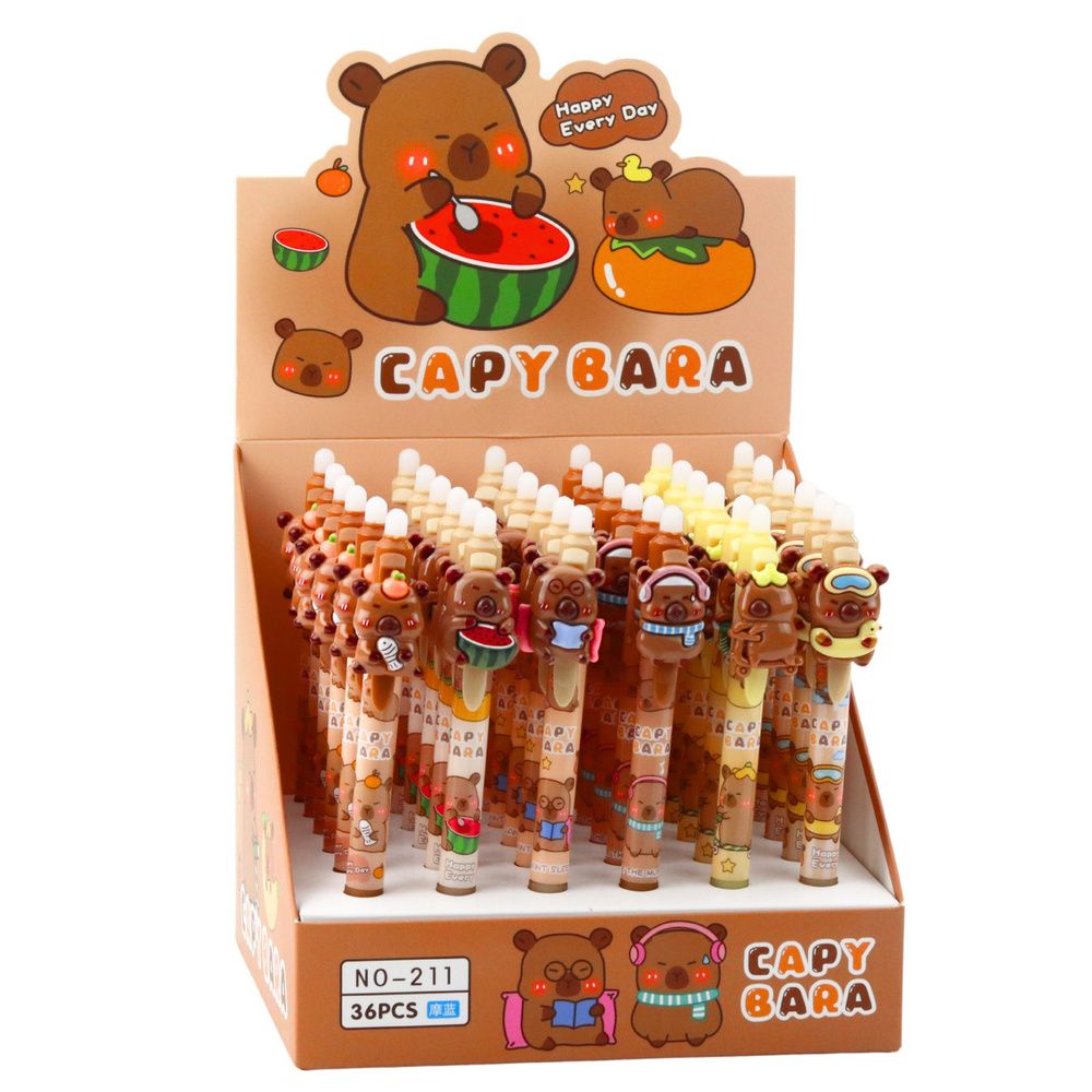 Capybara 3D automatska olovka s plavom tintom i gumicom slika 3
