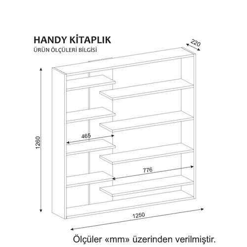 Woody Fashion Polica za knjige, Bijela boja, Handy - White slika 3