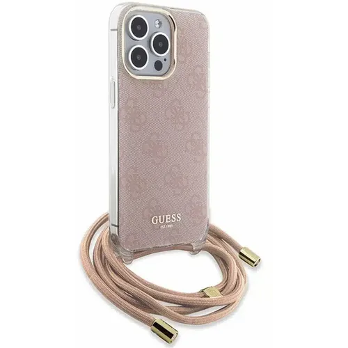Originalna GUESS Hardcase GUHCP15LHC4SEP torbica za iPhone 15 Pro (Crossbody Cord 4G Print / pink) slika 6