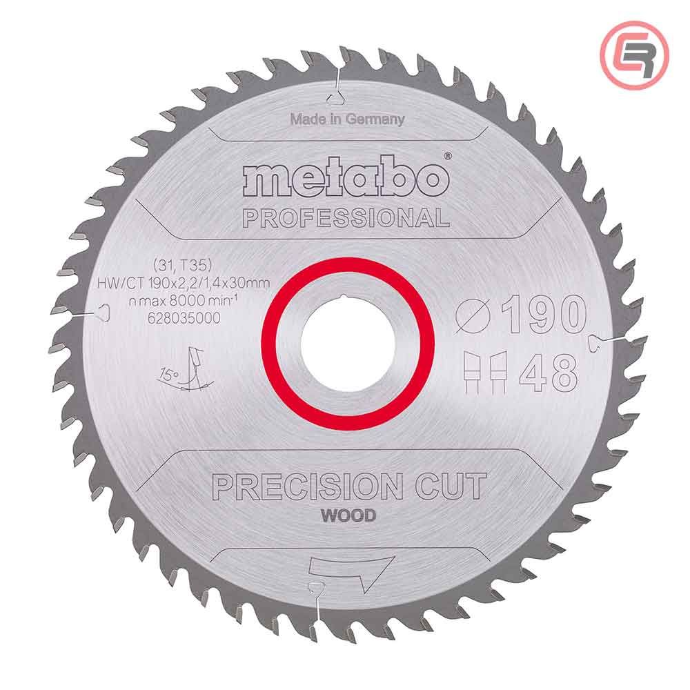Metabo List Kružne Pile 190 x 2,2 / 1,4 x 30 / Z = 48 Precision Cut Wood Professional – 628035000 slika 1