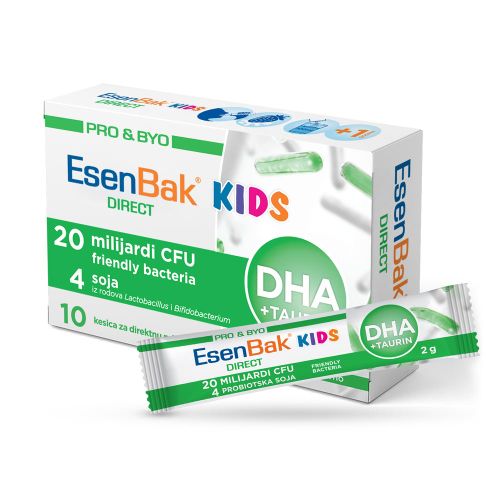 Esenbak kids probiotik, DHA + Taurin, 10 kesica slika 1