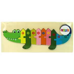 Set of Wooden Puzzles Crocodile Numbers