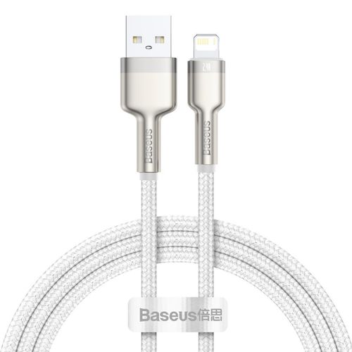 USB kabel za Lightning Baseus Cafule 2.4A 1m (bijeli) slika 1