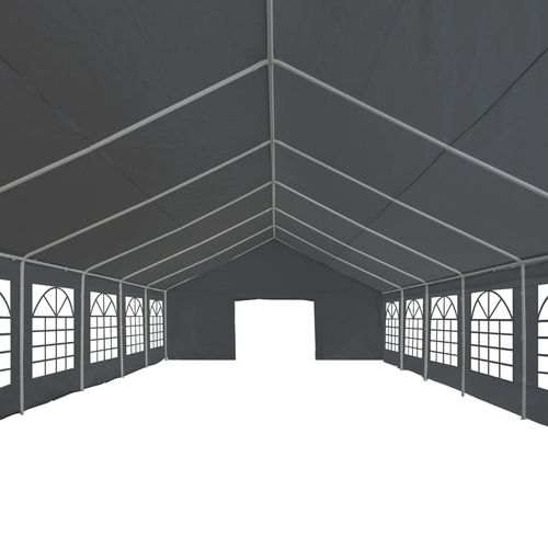 Šator za zabave od PE-a 6 x 12 m sivi slika 6