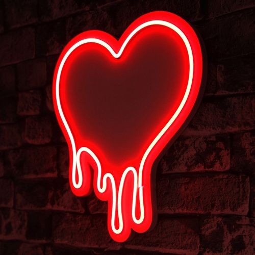 Wallity Ukrasna plastična LED rasvjeta, Melting Heart - Red slika 8