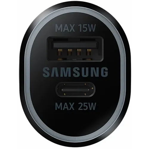 Samsung auto punjač Type C 25W & Usb A 15W crna slika 2
