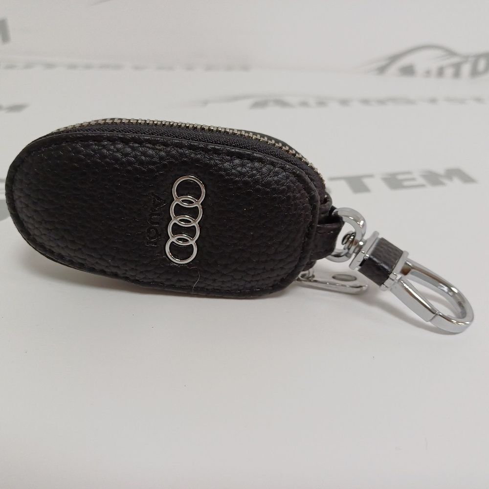 Torbica Kožna Za Ključ Crna Audi slika 1