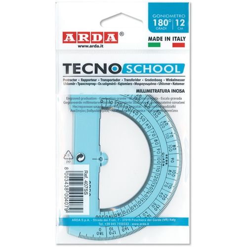 ARDA kutomjer  tecnoschool 12cm/180° blister 407ss slika 2