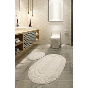 Set prostirki za kupatilo (2 komada) Macoroni, boja: ecru