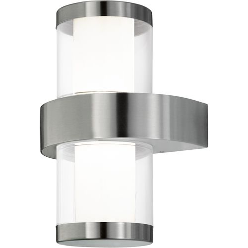 Eglo Beverly vanjskazidna, led, 2x3,7w, 3000k, inox/staklo-bijela  slika 1