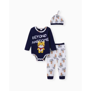 PatPat Komplet za bebe Tigar, Teget