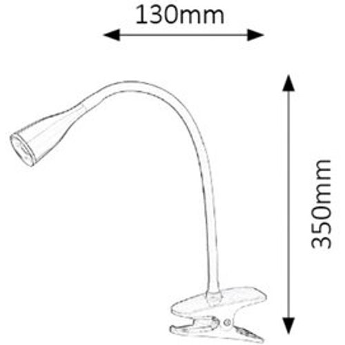 Rabalux Jeff stona lampa sa štipaljkom LED 4,5W,plavo slika 3