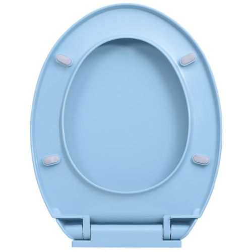 Toaletna daska s mekim zatvaranjem plava ovalna slika 27