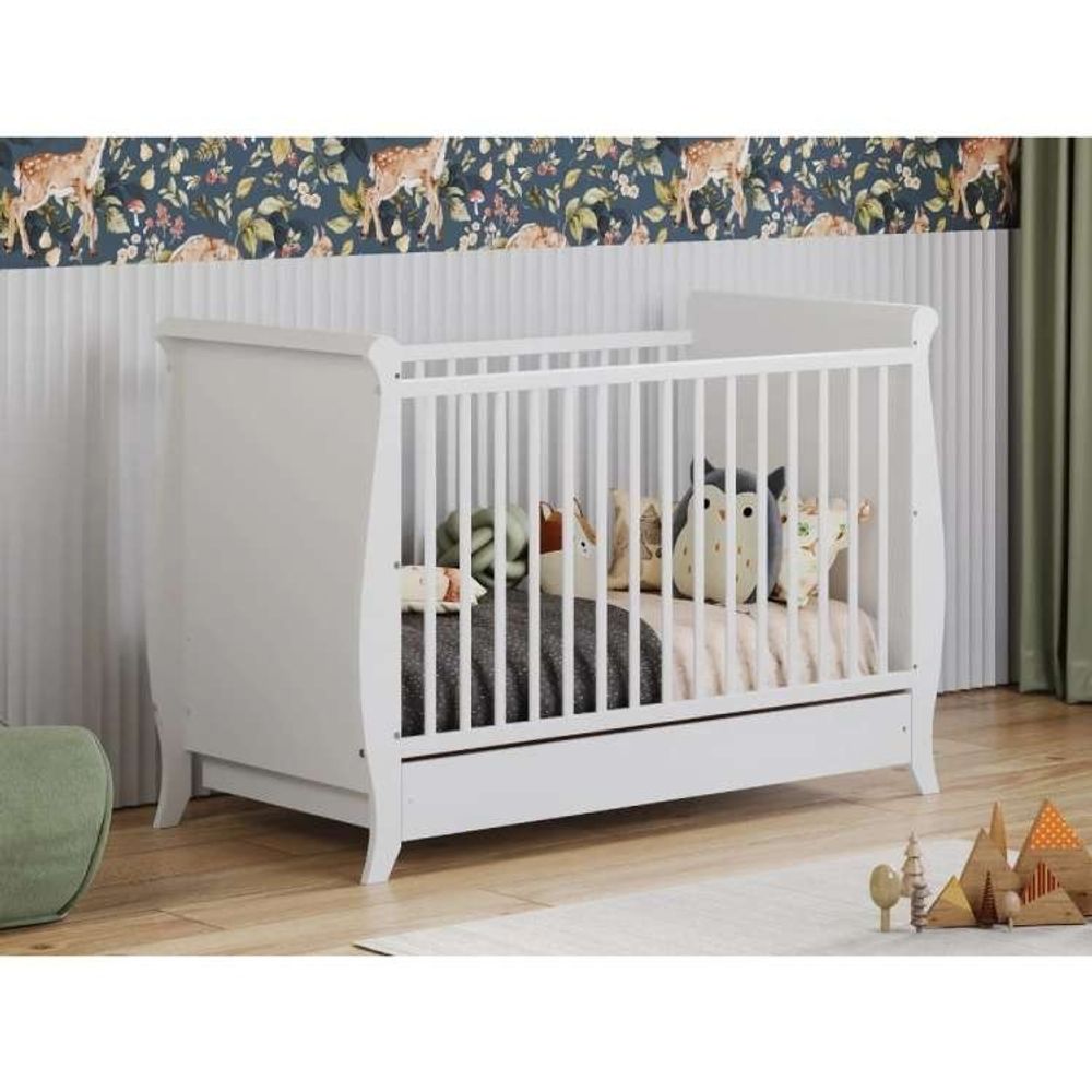 Lettino Krevetac sa ladicom Misza 120x60cm, White slika 1