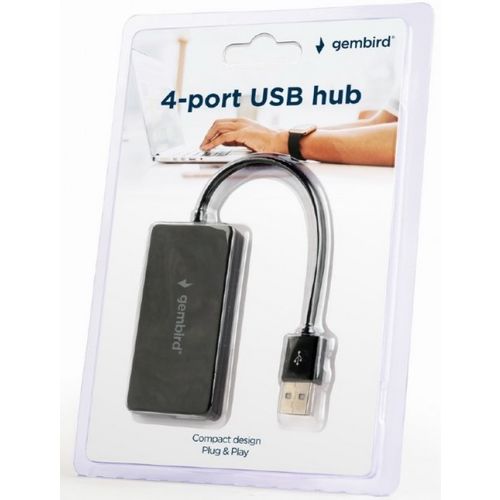 UHB-U2P4-04 Gembird USB2.0 4-port HUB, black (alt.UHB-U2P4-02) A slika 2