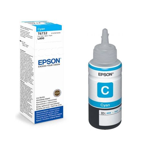 INK JET EPSON T6732 L800 CYAN EcoTank 70ml C13T67324A slika 1