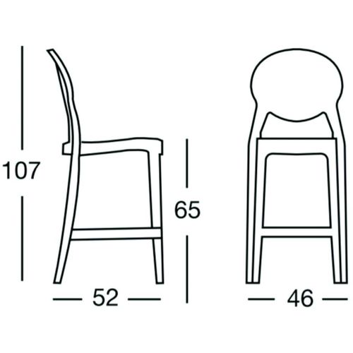 Dizajnerska polubarska stolica — IGLOO slika 2