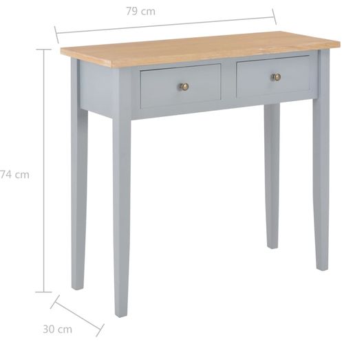 280054 Dressing Console Table Grey 79x30x74 cm Wood slika 49