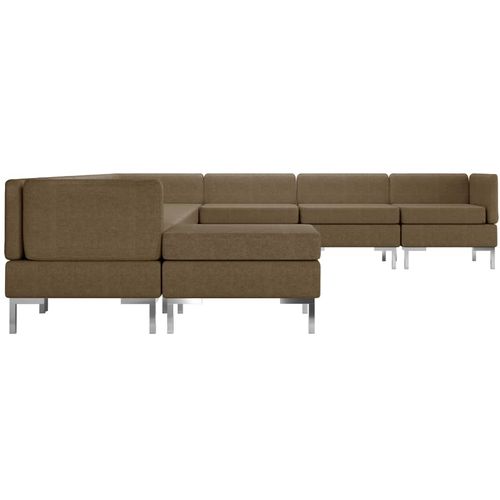 9-dijelni set sofa od tkanine smeđi slika 26
