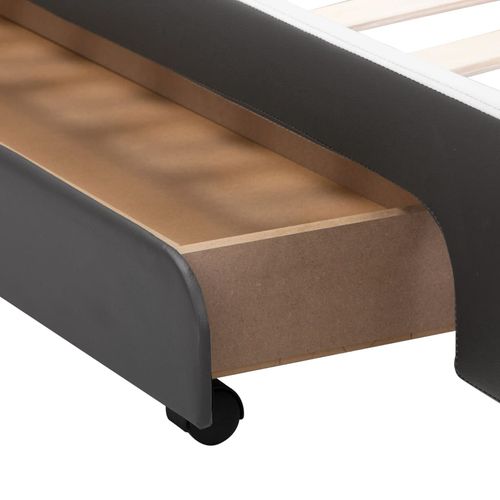 Okvir za krevet od umjetne kože LED antracit 160 x 200 cm slika 38